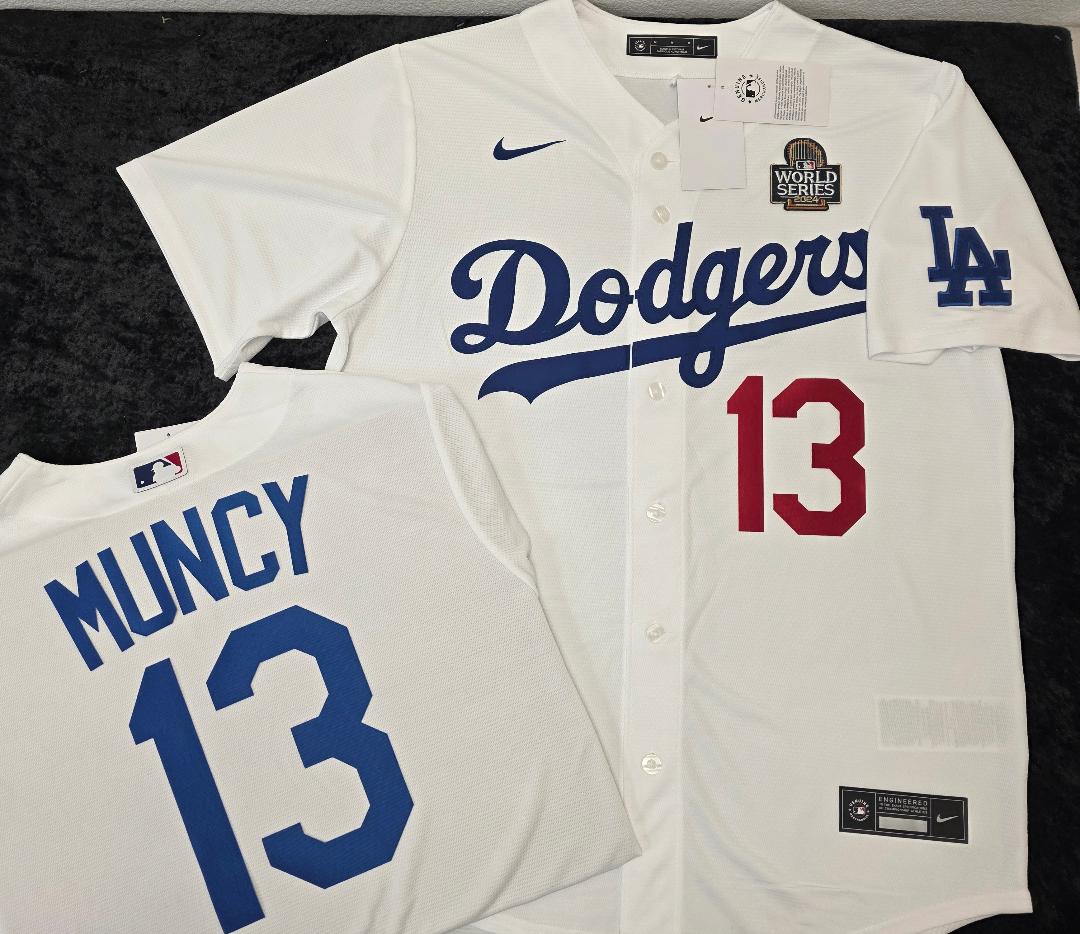 Nike Los Angeles Dodgers MAX MUNCY 2024 World Series Baseball Jersey WHITE