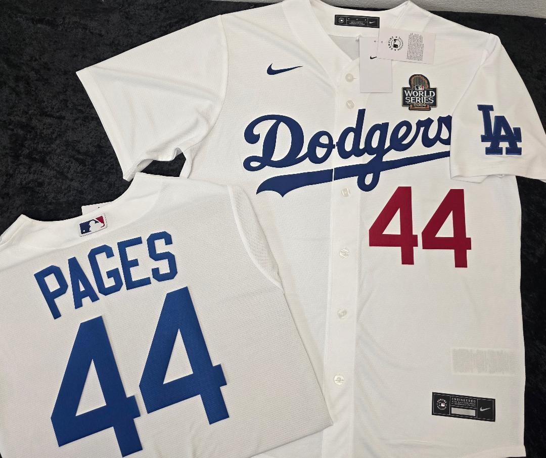 Nike Los Angeles Dodgers ANDY PAGES 2024 World Series Baseball Jersey WHITE