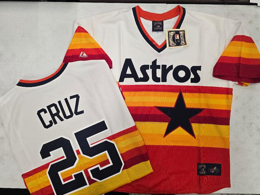 Cooperstown Collection Houston Astros JOSE CRUZ Sewn THROWBACK Baseball Jersey