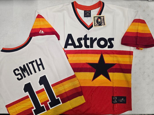 Cooperstown Collection Houston Astros CAM SMITH Sewn THROWBACK Baseball Jersey