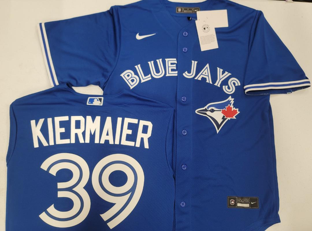Nike Toronto Blue Jays KEVIN KIERMAIER Sewn Baseball Jersey ROYAL