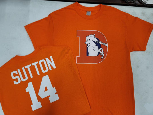 Mens NFL Team Apparel Denver Broncos COURTLAND SUTTON Throwback Football Jersey Shirt ORANGE