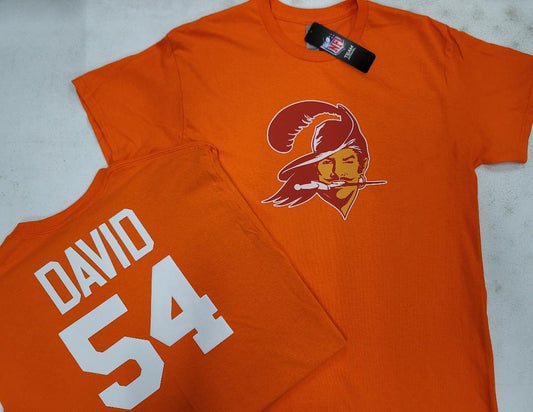 Mens NFL Team Apparel Tampa Bay Buccaneers LAVONTE DAVID Throwback Football Jersey Shirt ORANGE