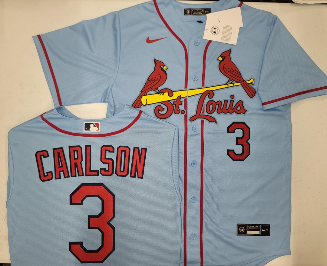Nike St Louis Cardinals DYLAN CARLSON Sewn Baseball Jersey