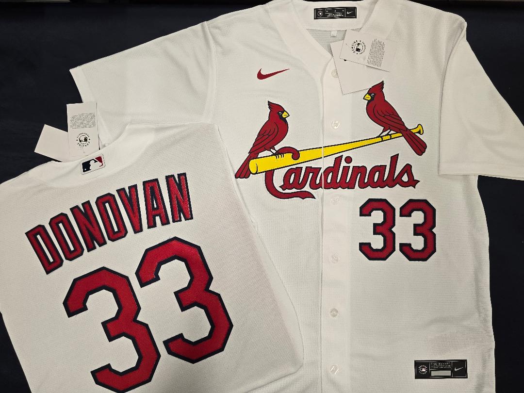 Mens Nike St Louis Cardinals BRENDAN DONOVAN Baseball Jersey WHITE