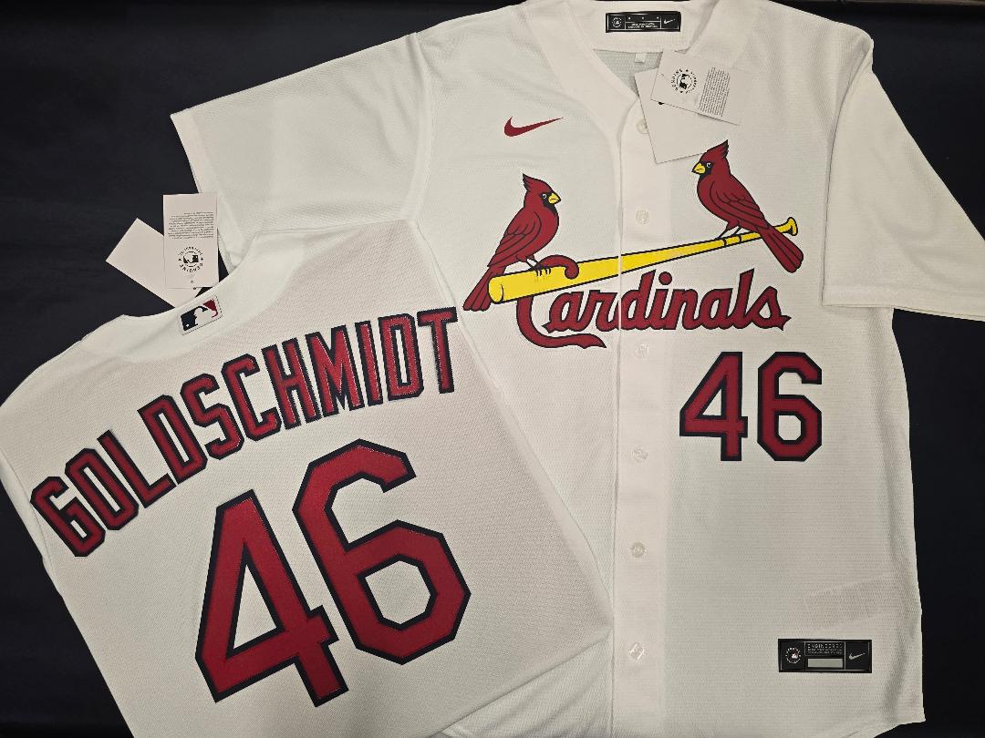 Mens Nike St Louis Cardinals PAUL GOLDSCHMIDT Baseball Jersey WHITE