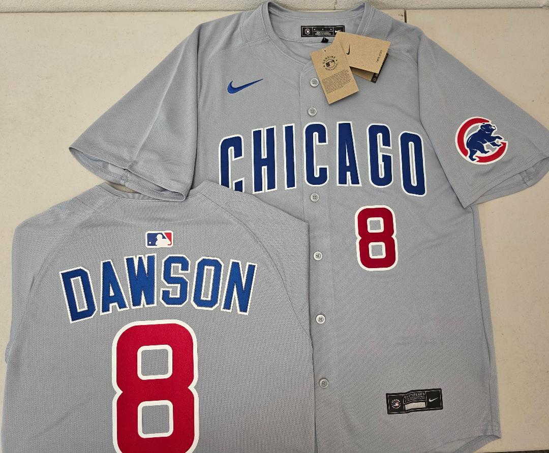 Nike Chicago Cubs ANDRE DAWSON Vintage Baseball Jersey GRAY