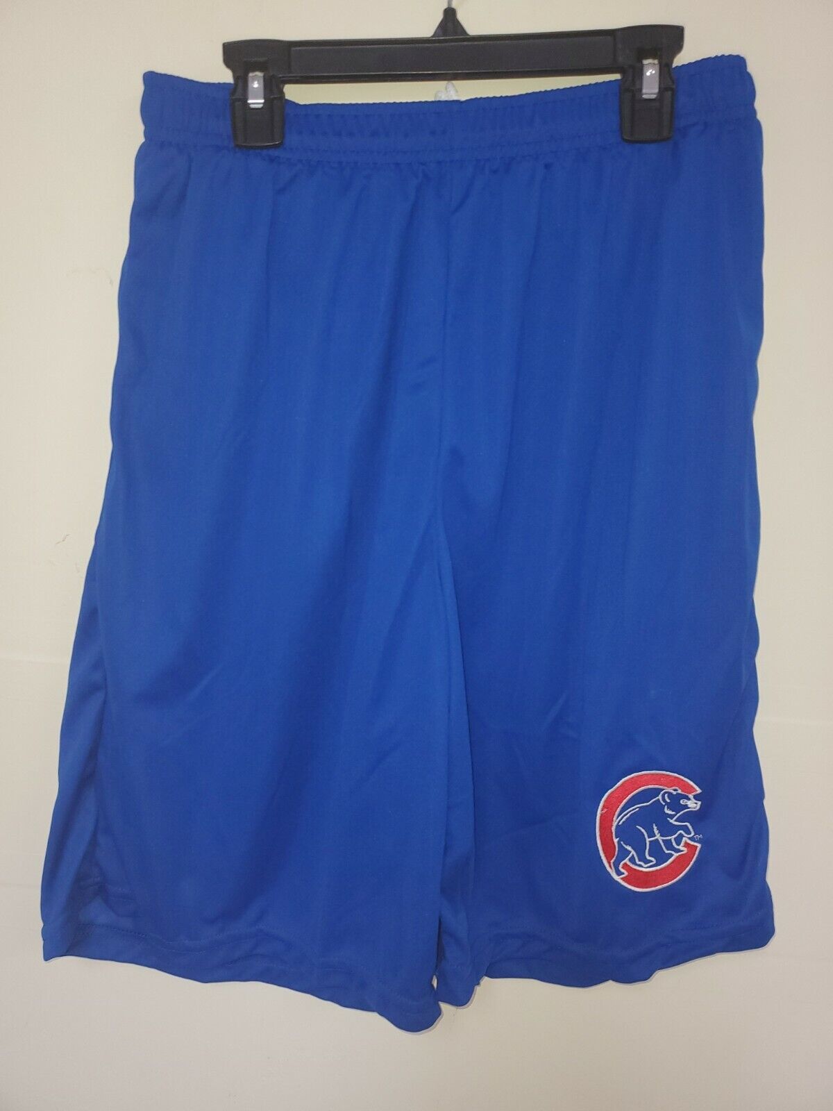 Mens MLB CHICAGO CUBS Moisture Wick Dri Fit SHORTS W/POCKETS ROYAL