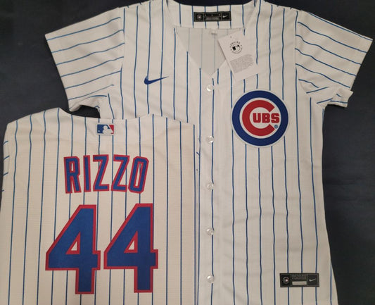 WOMENS Nike Chicago Cubs ANTHONY RIZZO Sewn Baseball Jersey WHITE P/S