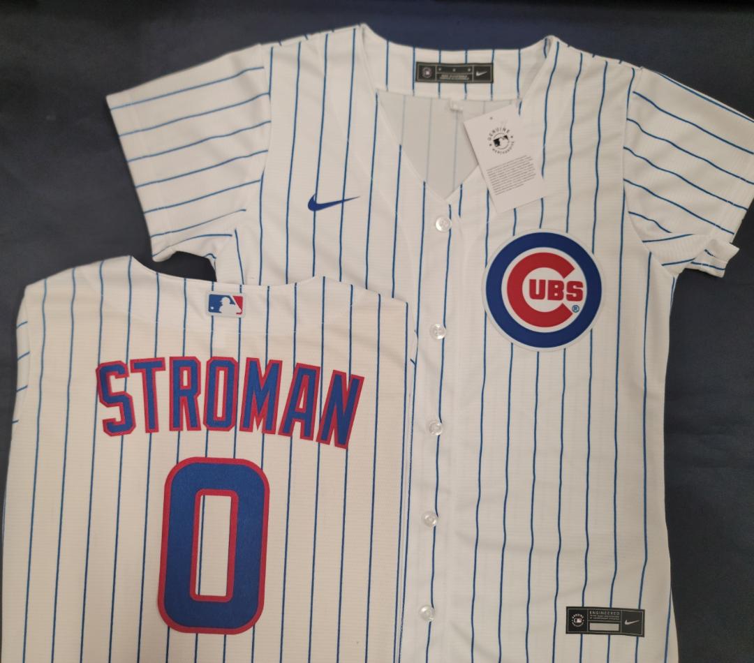 WOMENS Nike Chicago Cubs MARCUS STROMAN Sewn Baseball Jersey WHITE P/S