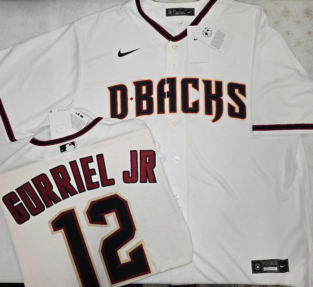 Nike Arizona Diamondbacks LOURDES GURRIEL JR Sewn Baseball Jersey WHITE