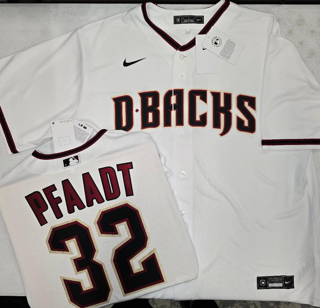 Nike Arizona Diamondbacks BRANDON PFAADT Sewn Baseball Jersey WHITE