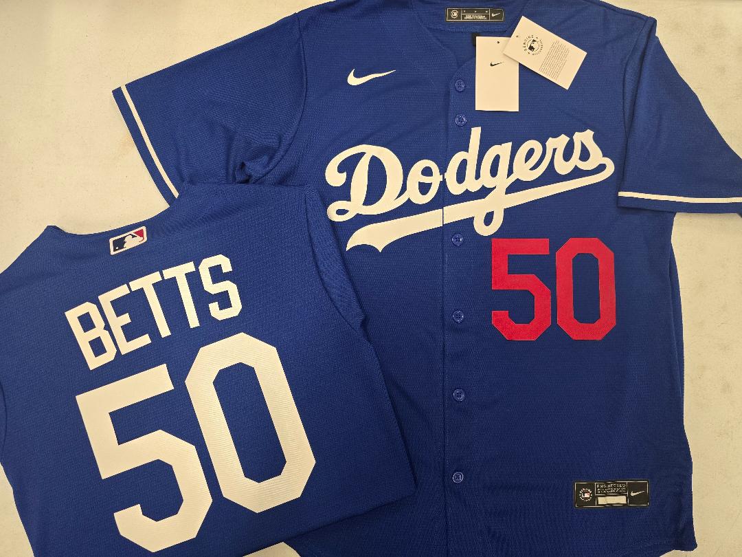NIKE Los Angeles Dodgers MOOKIE BETTS Baseball Jersey BLUE