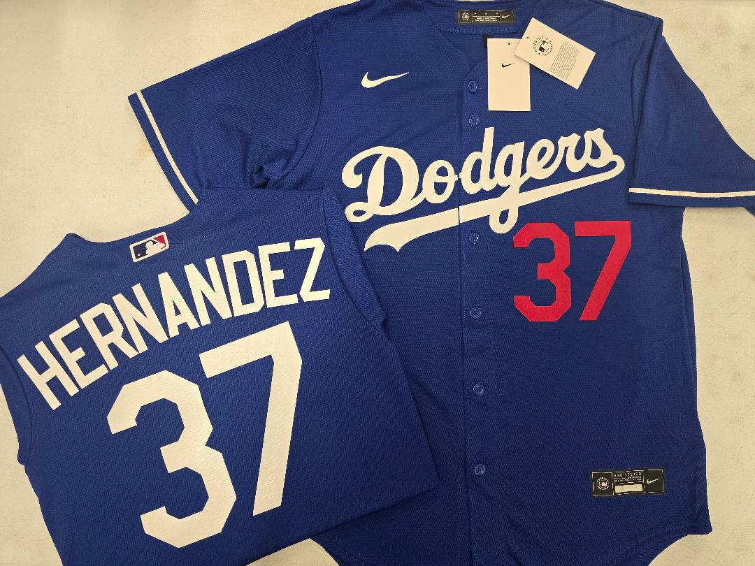 NIKE Los Angeles Dodgers TEOSCAR HERNANDEZ Baseball Jersey BLUE