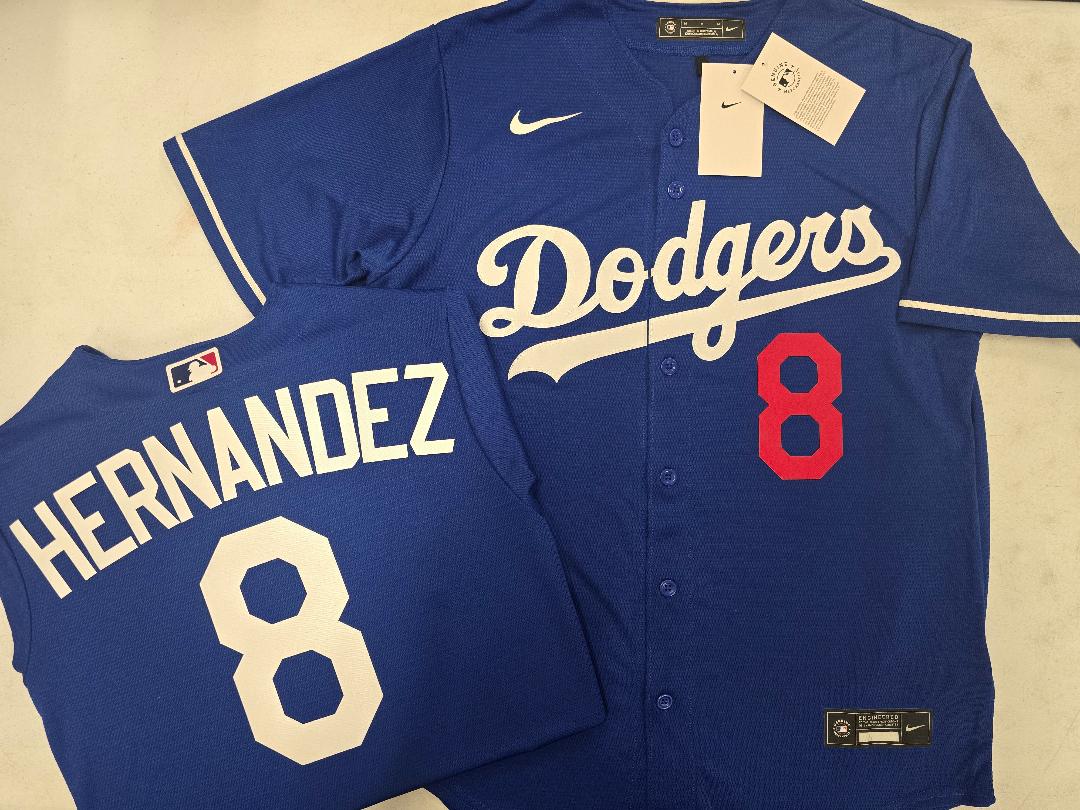 NIKE Los Angeles Dodgers KIKI HERNANDEZ Baseball Jersey BLUE