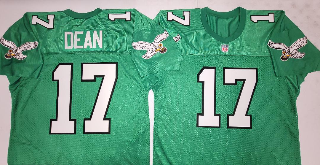 Philadelphia Eagles NAKOBE DEAN Vintage Throwback Football Jersey KELLY GREEN