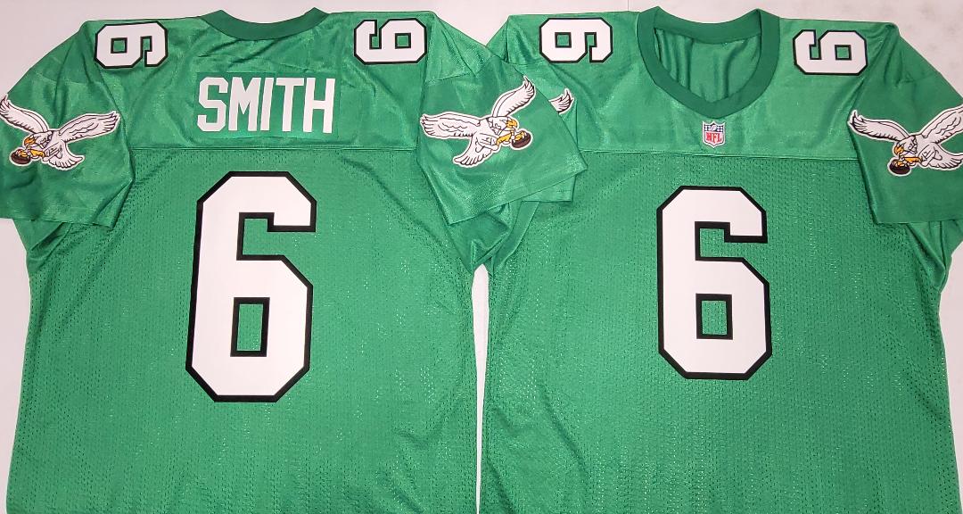 Philadelphia Eagles DeVONTA SMITH Vintage Throwback Football Jersey KELLY GREEN