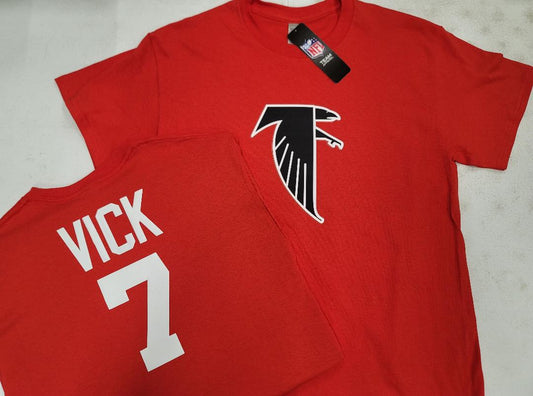 Mens NFL Team Apparel Atlanta Falcons MICHAEL VICK Throwback Football Jersey Shirt RED
