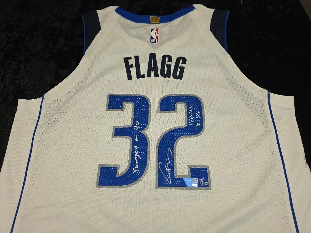 Mavericks COOPER FLAGG "Youngest to Score 40" LE /10 Basketball Jersey FANATICS