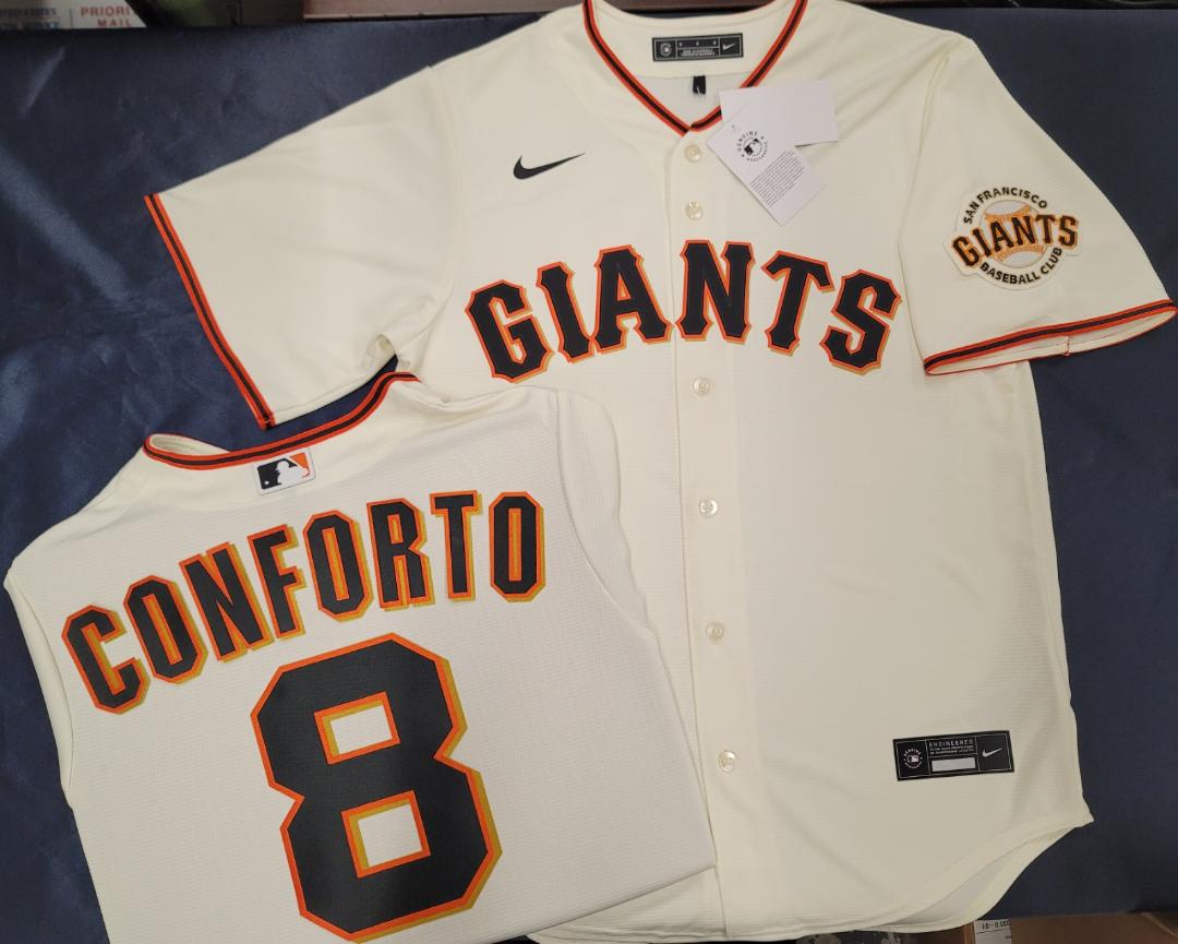 Mens Nike San Francisco Giants MICHAEL CONFORTO Baseball JERSEY CREAM