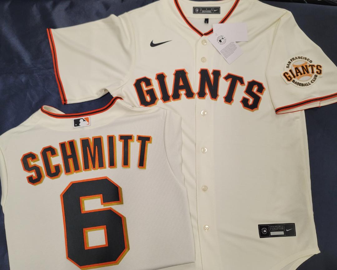 Mens Nike San Francisco Giants CASEY SCHMITT Baseball JERSEY CREAM