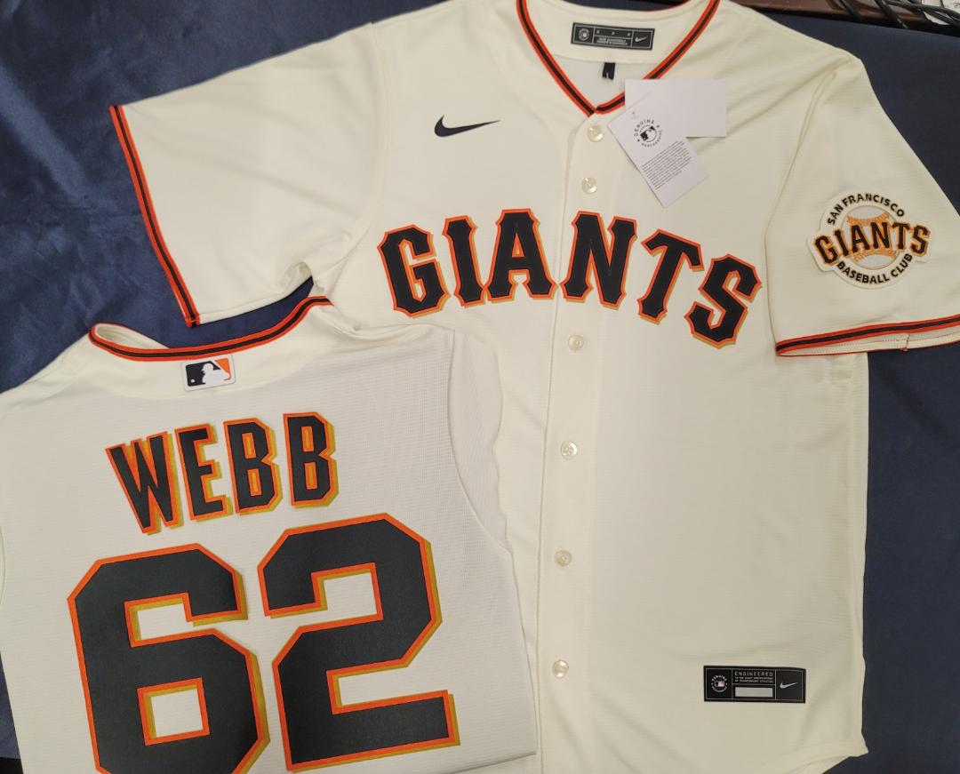 Mens Nike San Francisco Giants LOGAN WEBB Baseball JERSEY CREAM