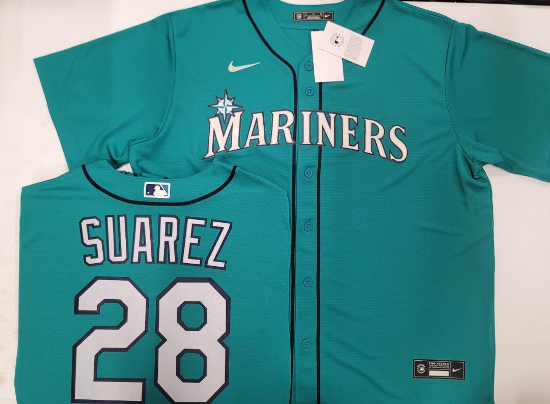 Nike Seattle Mariners EUGENIO SUAREZ Sewn Baseball Jersey TEAL