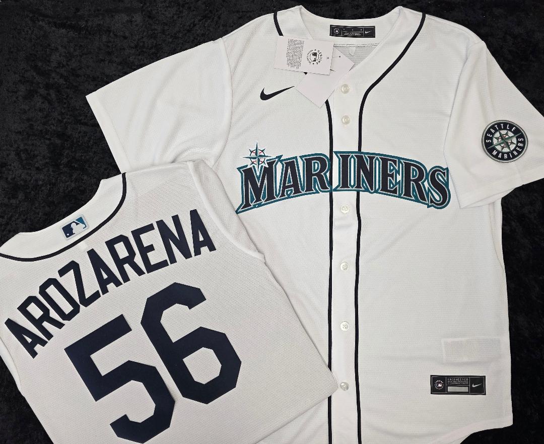 Nike Seattle Mariners RANDY AROZARENA Sewn Baseball Jersey WHITE