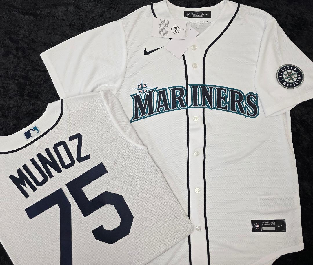 Nike Seattle Mariners ANDRES MUNOZ Sewn Baseball Jersey WHITE