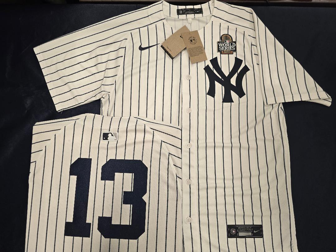 MENS Nike New York Yankees JAZZ CHISHOLM JR 2024 World Series SEWN Baseball JERSEY
