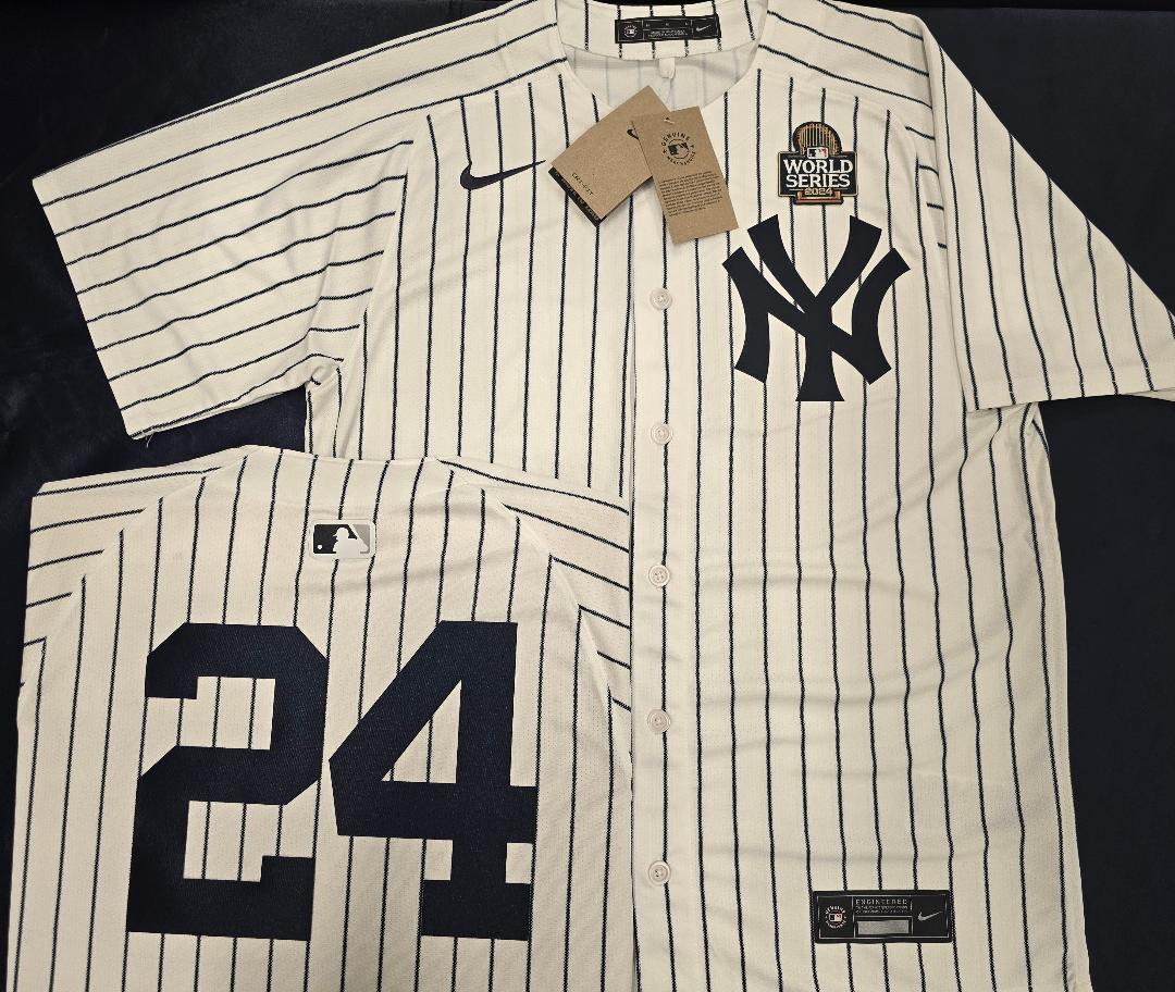 MENS Nike New York Yankees ALEX VERDUGO 2024 World Series SEWN Baseball JERSEY