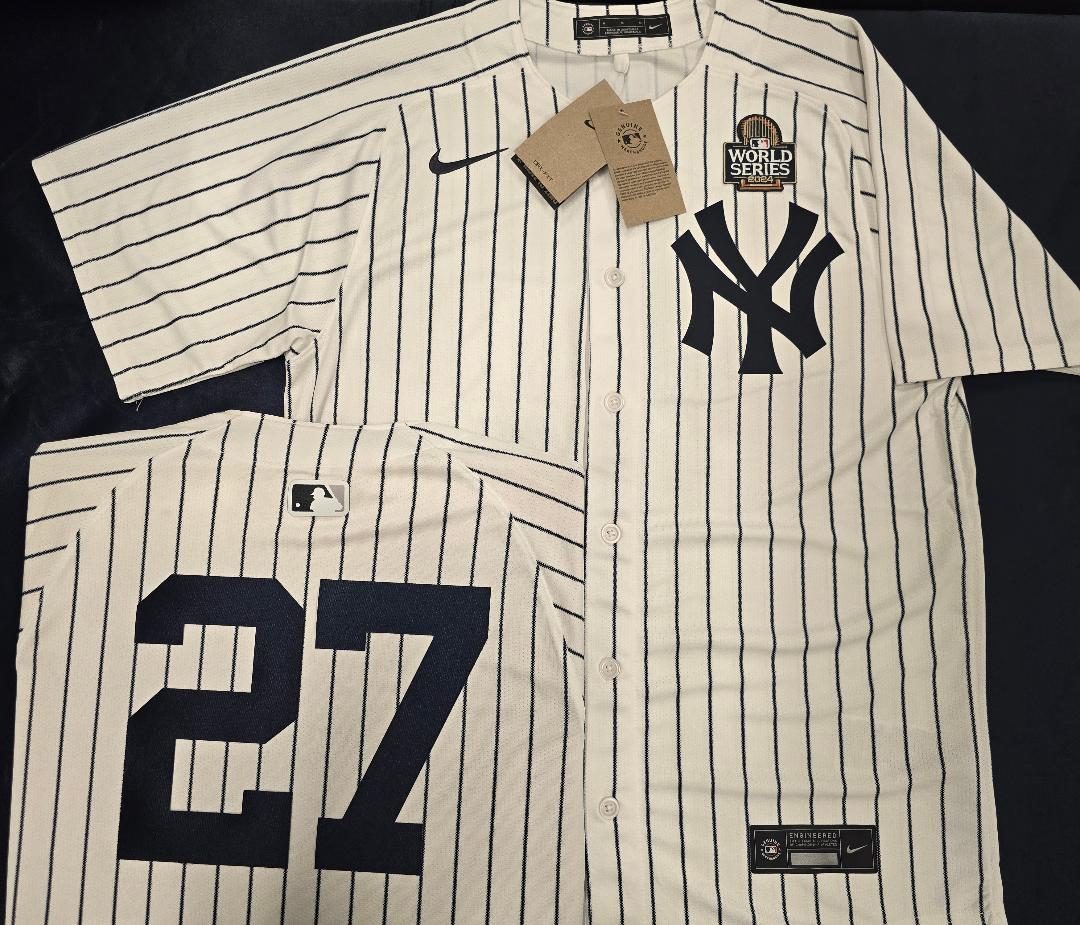 MENS Nike New York Yankees GIANCARLO STANTON 2024 World Series SEWN Baseball JERSEY