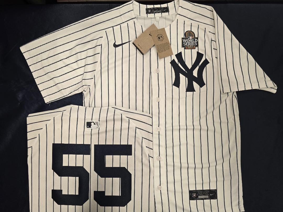 MENS Nike New York Yankees CARLOS RODON 2024 World Series SEWN Baseball JERSEY