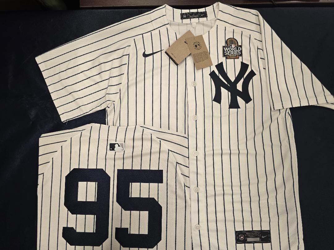 MENS Nike New York Yankees OSWALDO CABRERA 2024 World Series SEWN Baseball JERSEY
