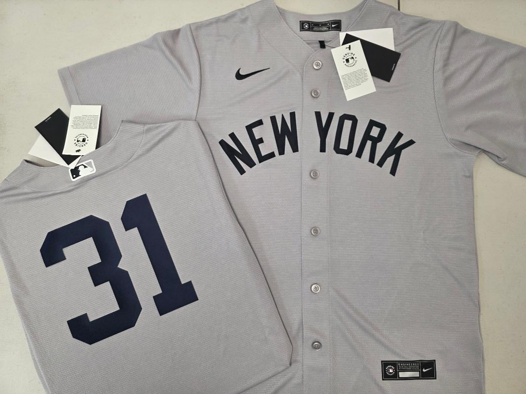 Mens Nike New York Yankees CAM SCHLITTLER Sewn Baseball Jersey GRAY