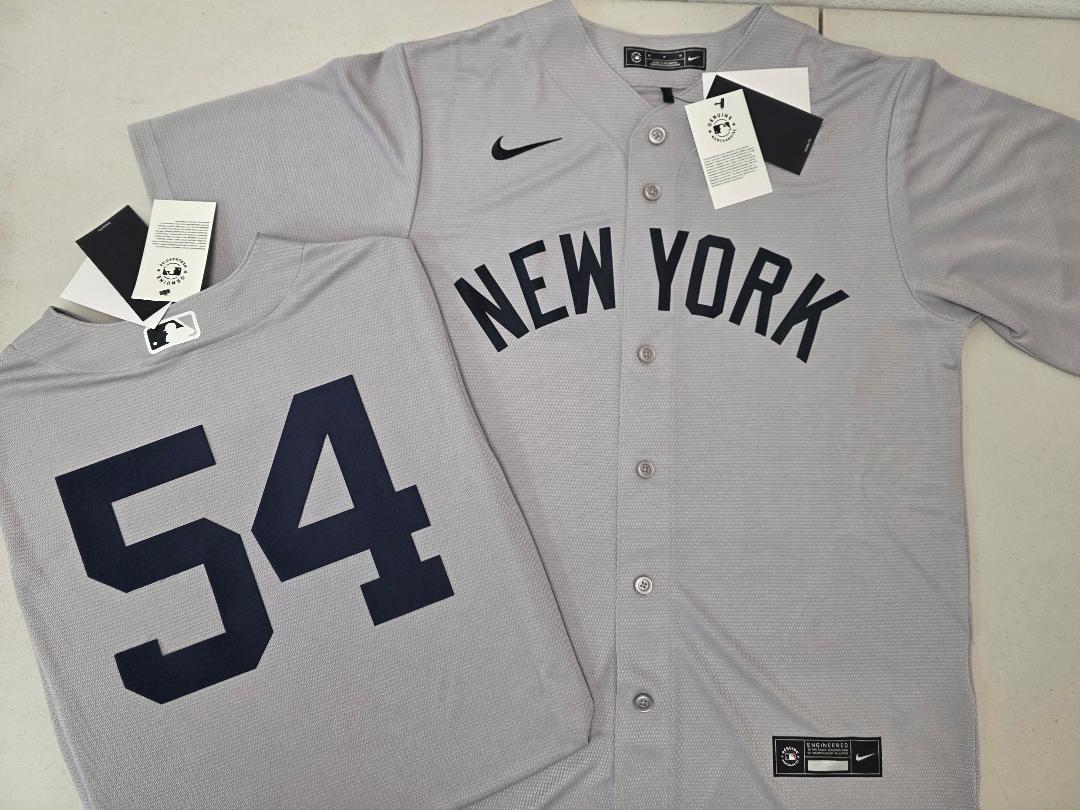 Mens Nike New York Yankees MAX FRIED Sewn Baseball Jersey GRAY