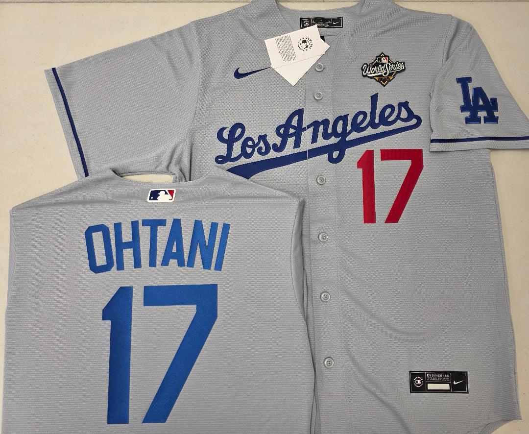 Nike Los Angeles Dodgers SHOHEI OHTANI 2025 World Series Baseball Jersey GRAY