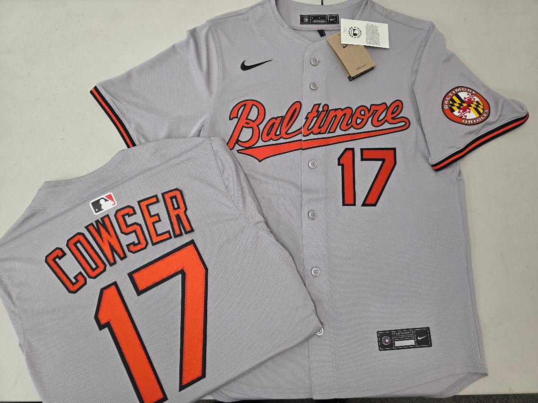 Nike Baltimore Orioles COLTON COWSER Sewn Baseball Jersey GRAY