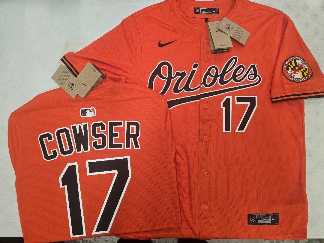 Nike Baltimore Orioles COLTON COWSER Sewn Baseball Jersey ORANGE