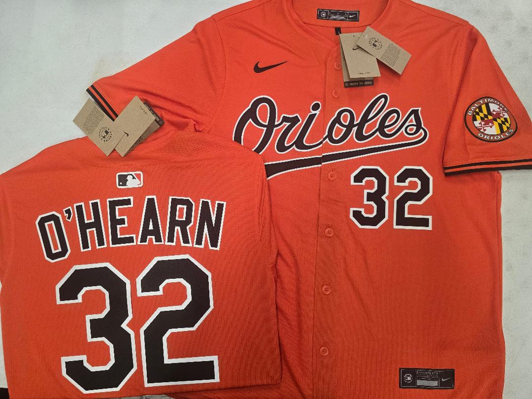 Nike Baltimore Orioles RYAN O'HEARN Sewn Baseball Jersey ORANGE