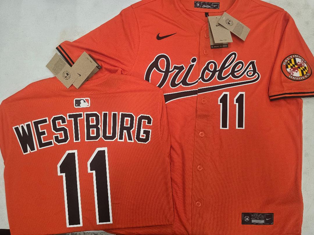 Nike Baltimore Orioles JORDAN WESTBURG Sewn Baseball Jersey ORANGE