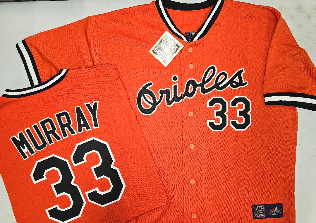 Cooperstown Collection Baltimore Orioles EDDIE MURRAY Throwback Baseball Jersey ORANGE