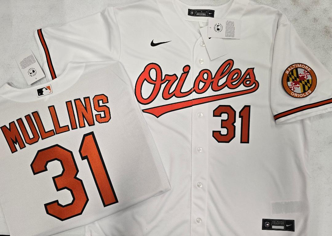 Nike Baltimore Orioles CEDRIC MULLINS Sewn Baseball Jersey WHITE