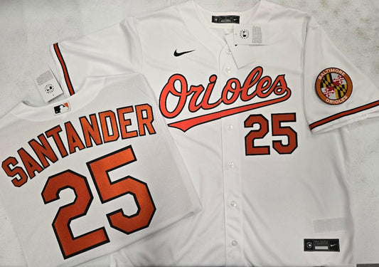 Nike Baltimore Orioles ANTHONY SANTANDER Sewn Baseball Jersey WHITE