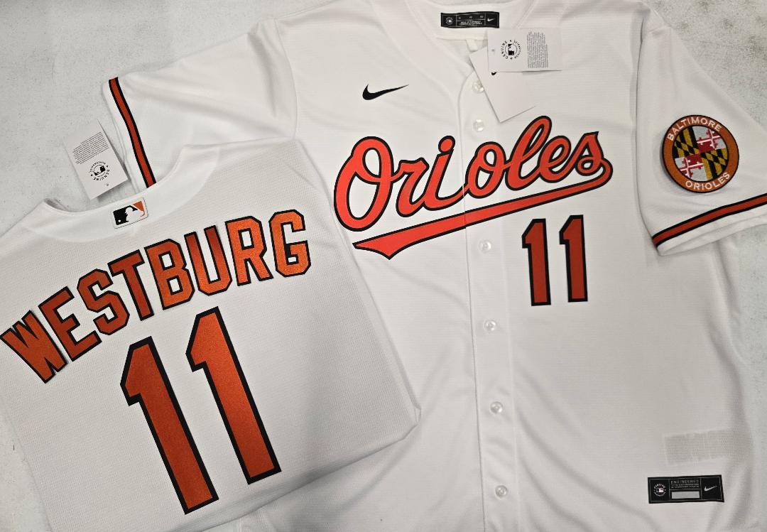 Nike Baltimore Orioles JORDAN WESTBURG Sewn Baseball Jersey WHITE