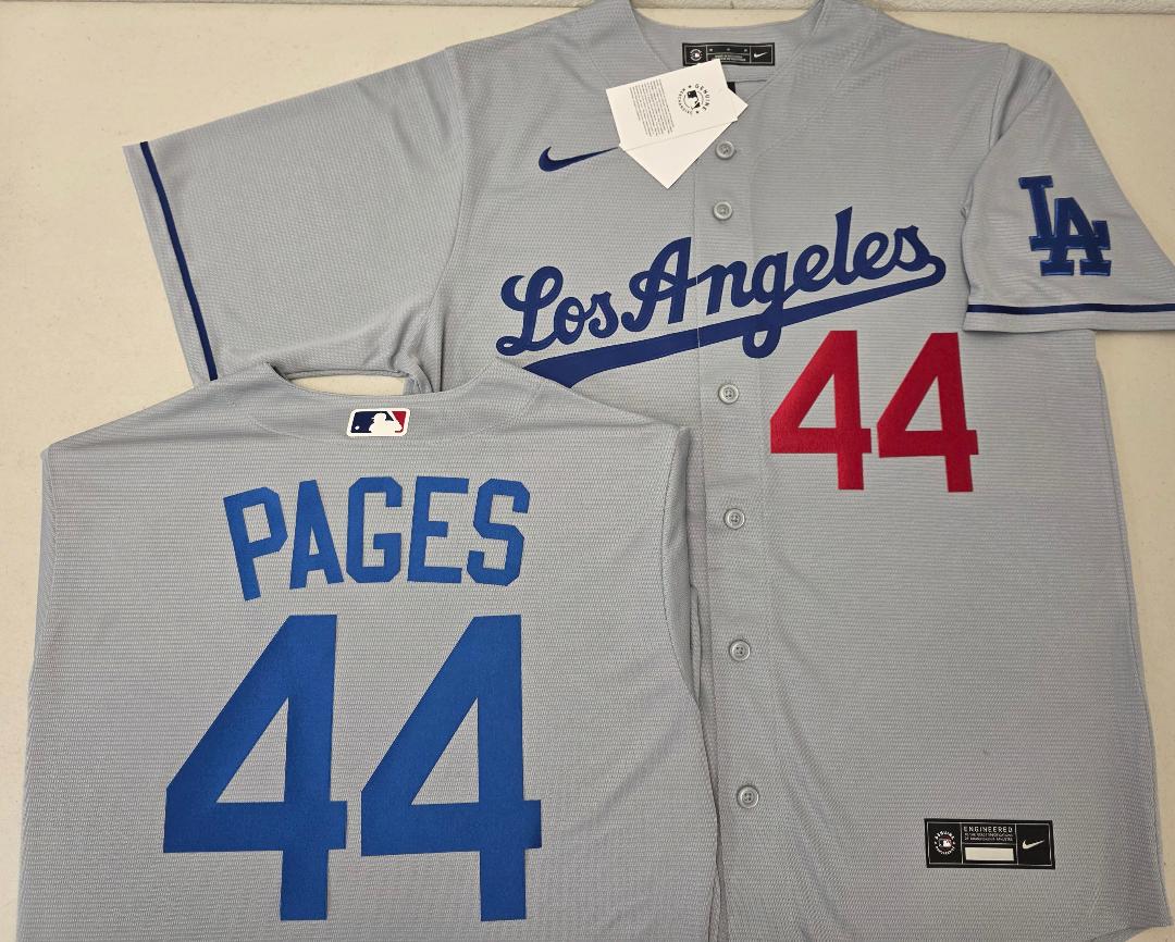 Nike Los Angeles Dodgers ANDY PAGES Baseball Jersey GRAY