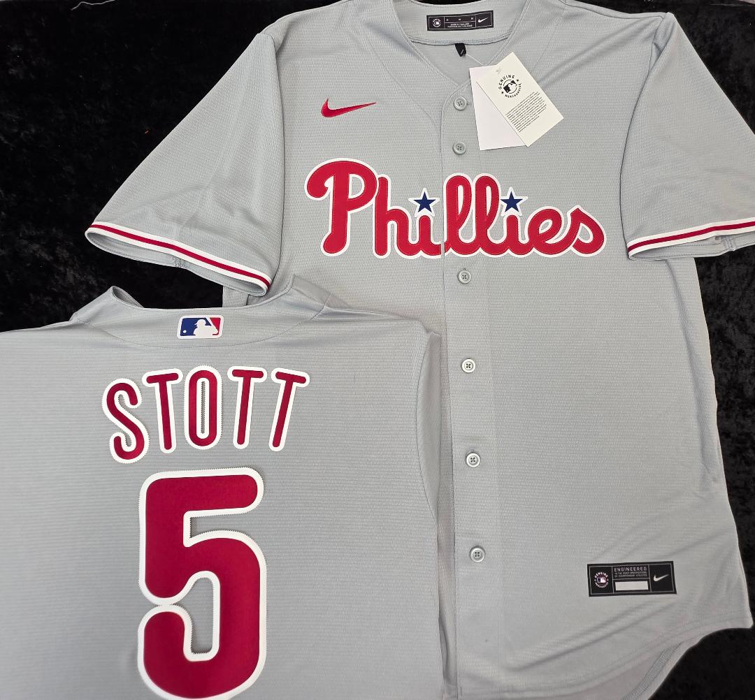 Nike Philadelphia Phillies BRYSON STOTT Sewn Baseball Jersey GRAY