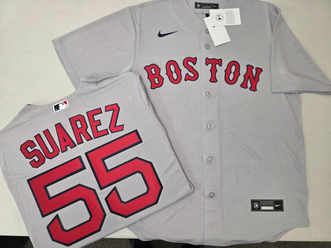 Nike Boston Red Sox RANGER SUAREZ Baseball Jersey GRAY