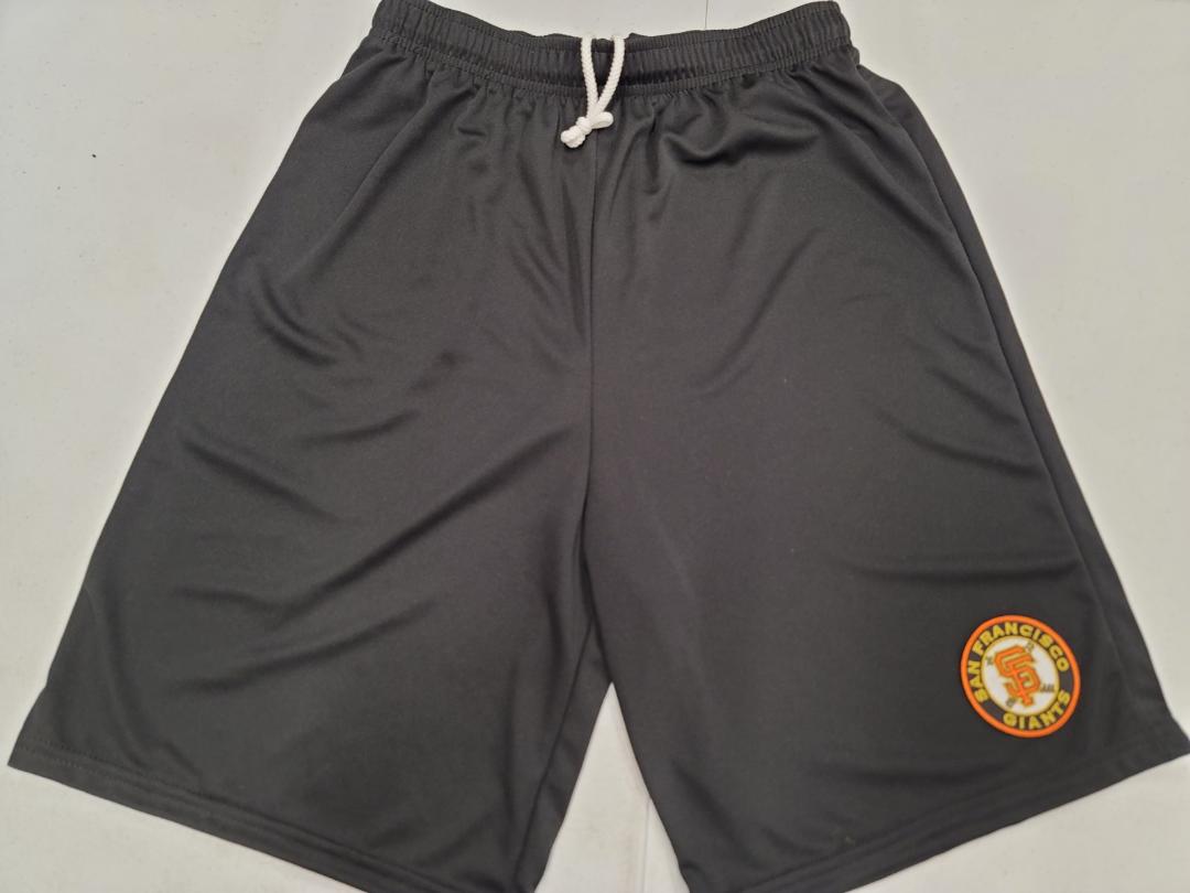 Mens MLB SAN FRANCISCO GIANTS Moisture Wick Dri Fit Embroidered Logo SHORTS BLACK