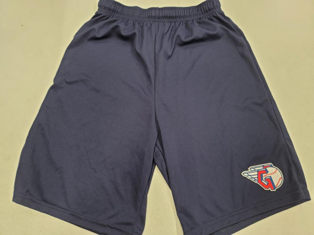 Mens MLB CLEVELAND GUARDIANS Moisture Wick Dri Fit SHORTS W/POCKETS NAVY